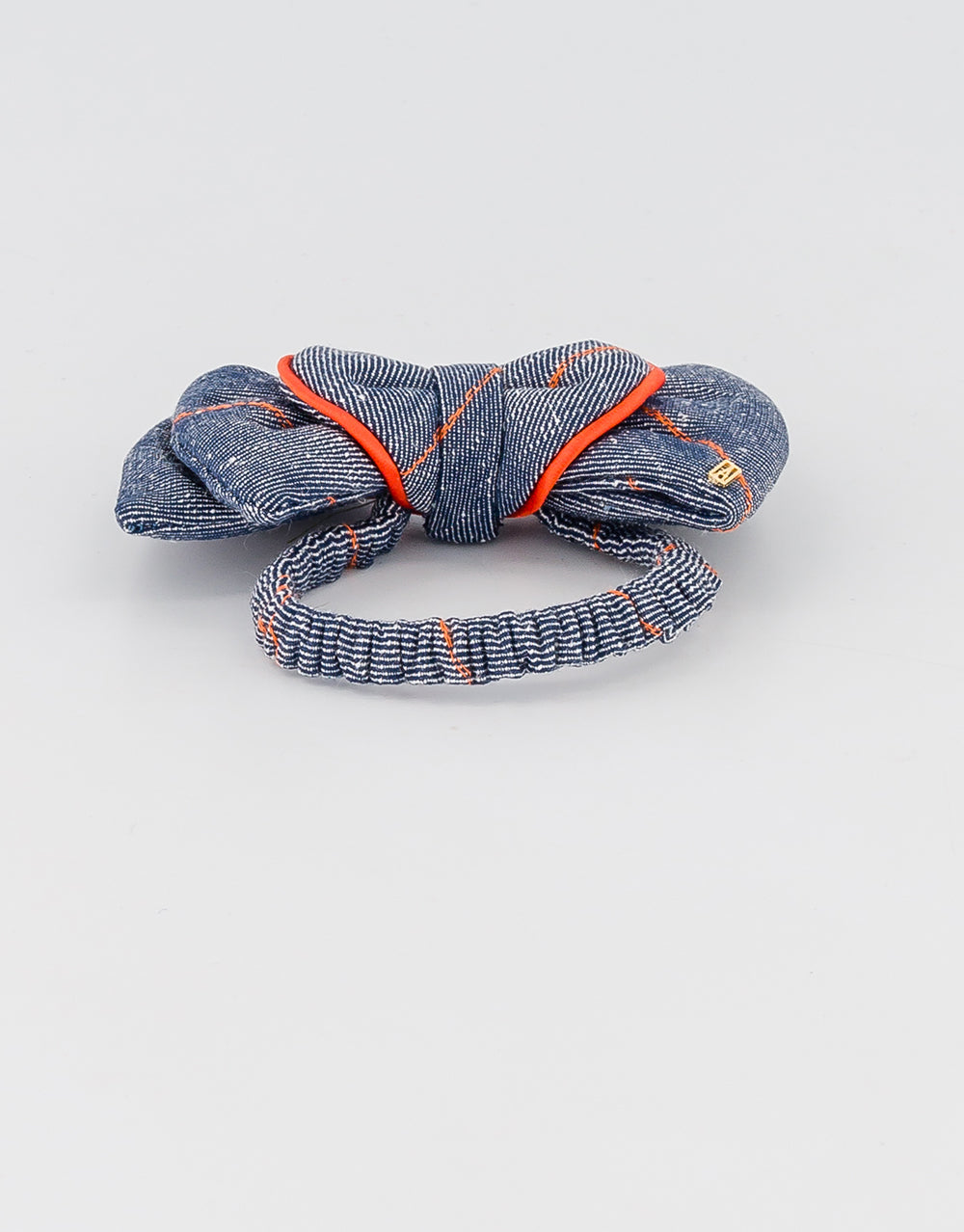ALEXANDRE DE PARIS Denim Bow Scrunchie