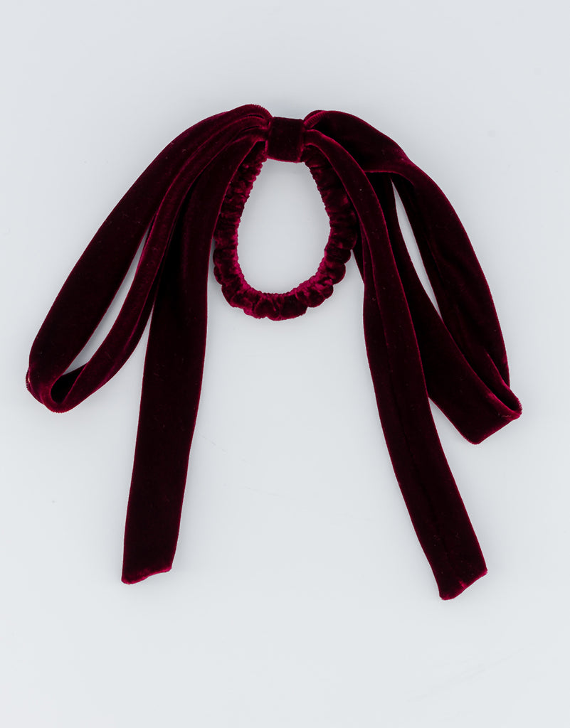 ALEXANDRE DE PARIS Isild Velvet Ribbon Hair Tie