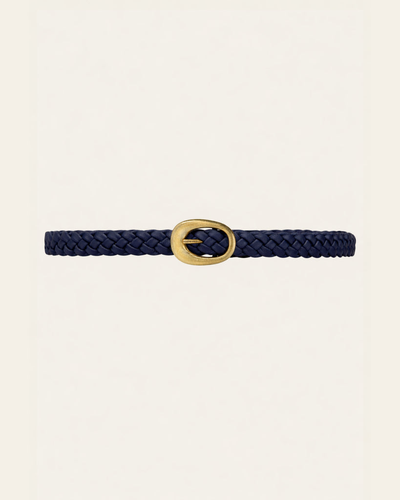 VAINCOURT La Subtile Braided Leather Belt