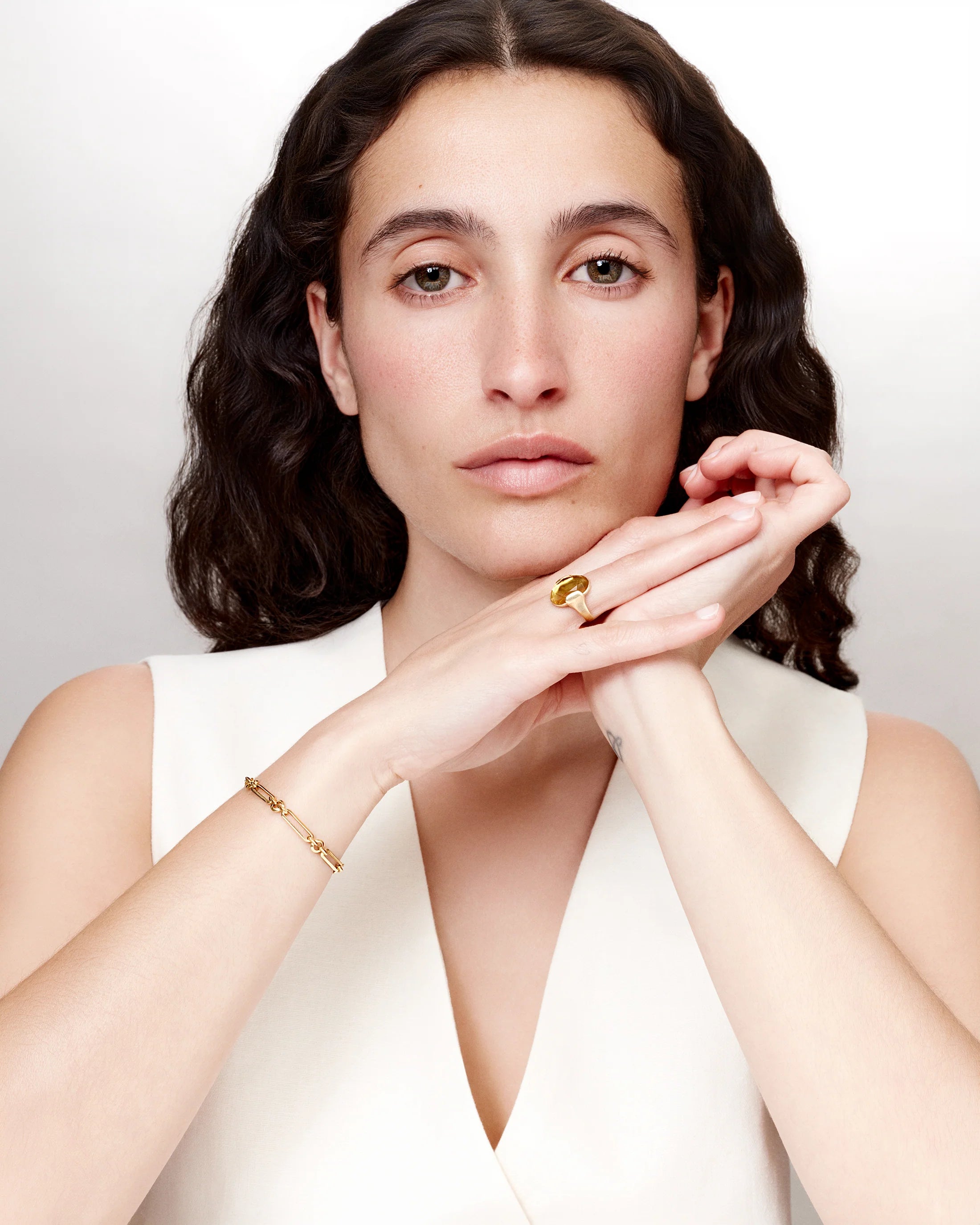 WE BY WHITE BIRD, Grace Citrine and Gold Ring