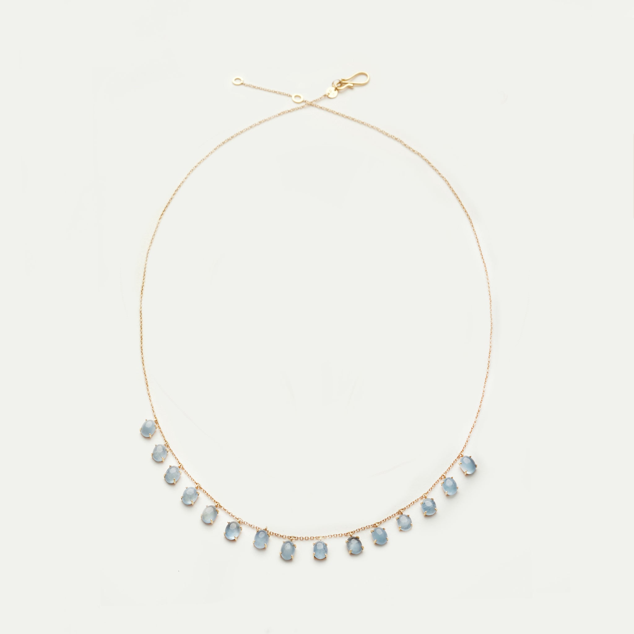 WE BY WHITE BIRD, Dancing Drops Aquamarine Necklace