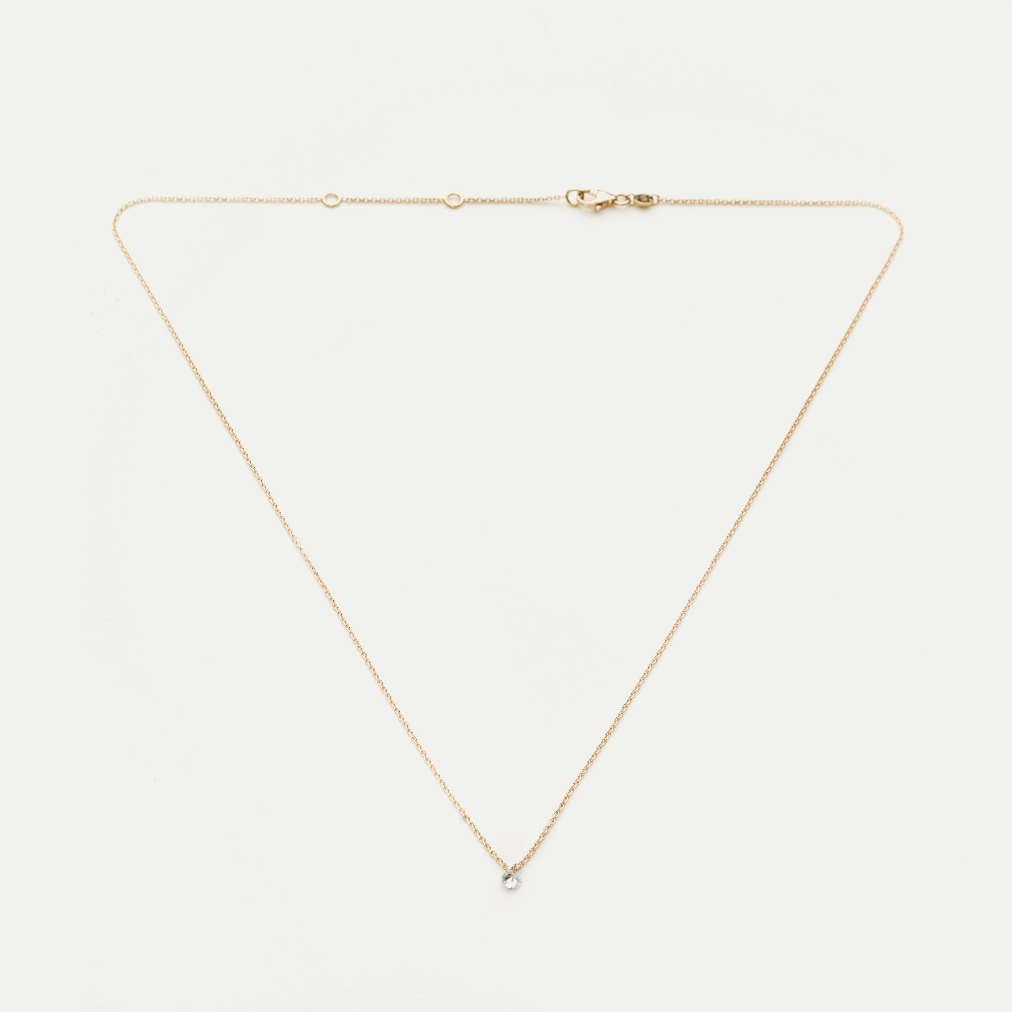 WE BY WHITE BIRD, Solitaire Diamond Necklace
