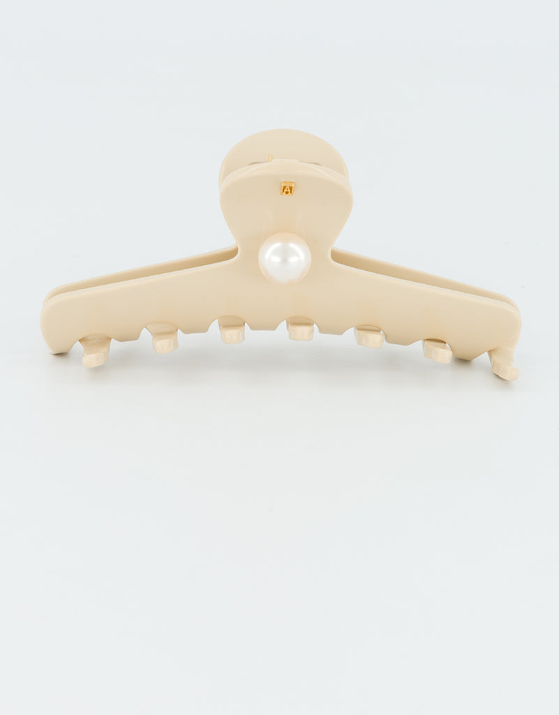 ALEXANDRE DE PARIS Blanche Large Pearl and Acetate Hair Clip
