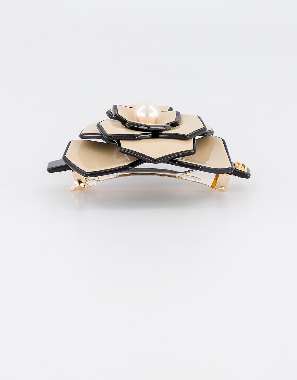 ALEXANDRE DE PARIS Admirable Acetate and Pearl Hair Barrette