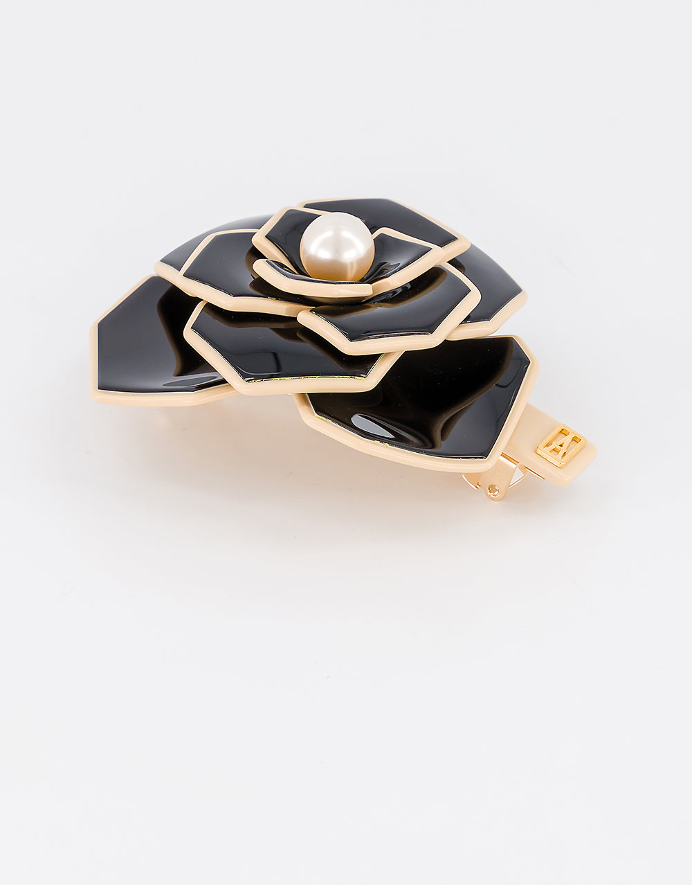 ALEXANDRE DE PARIS Admirable Acetate and Pearl Hair Barrette