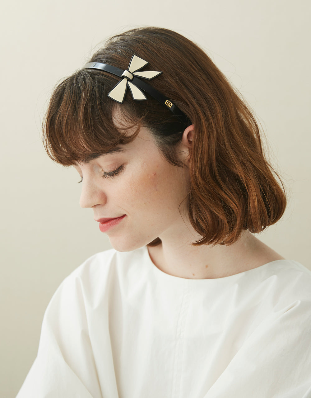 ALEXANDRE DE PARIS Affinite bow acetate headband