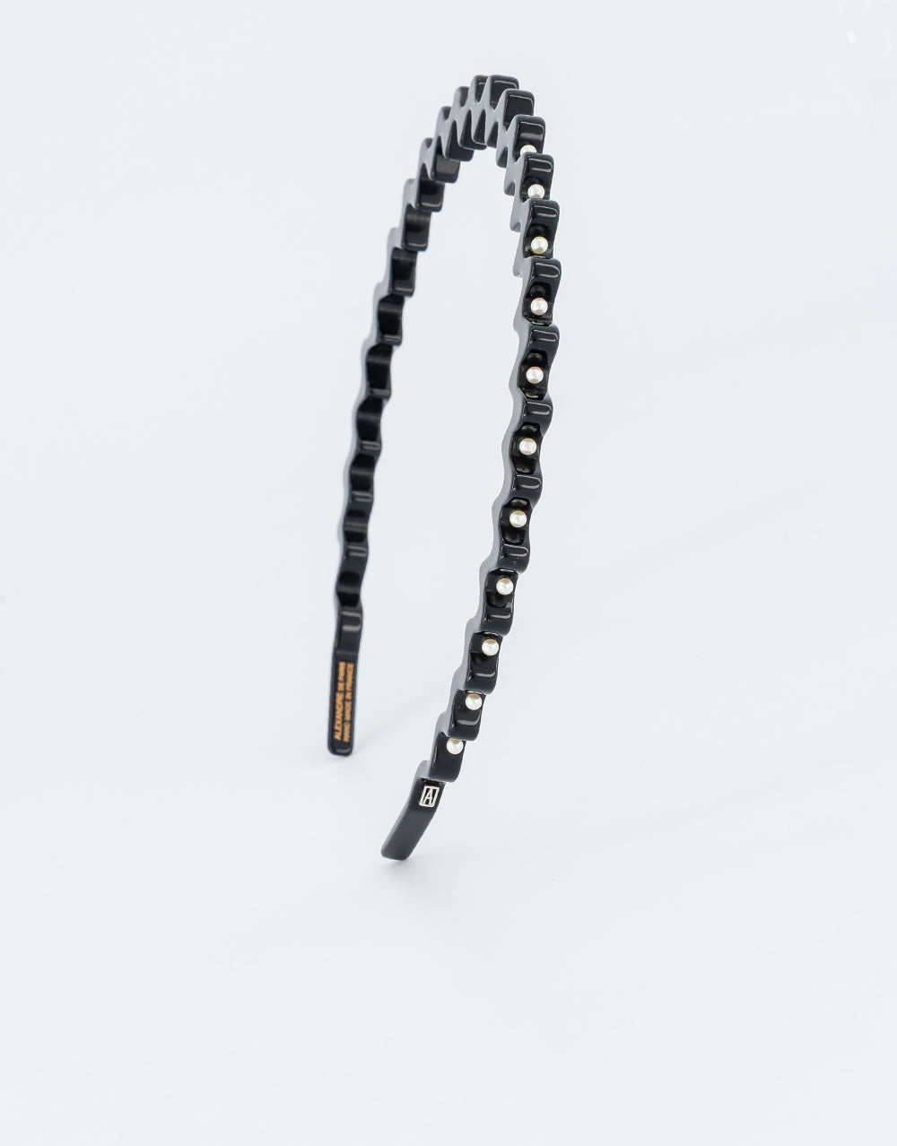 ALEXANDRE DE PARIS Couronnes Acetate and Pearls Wave Headband
