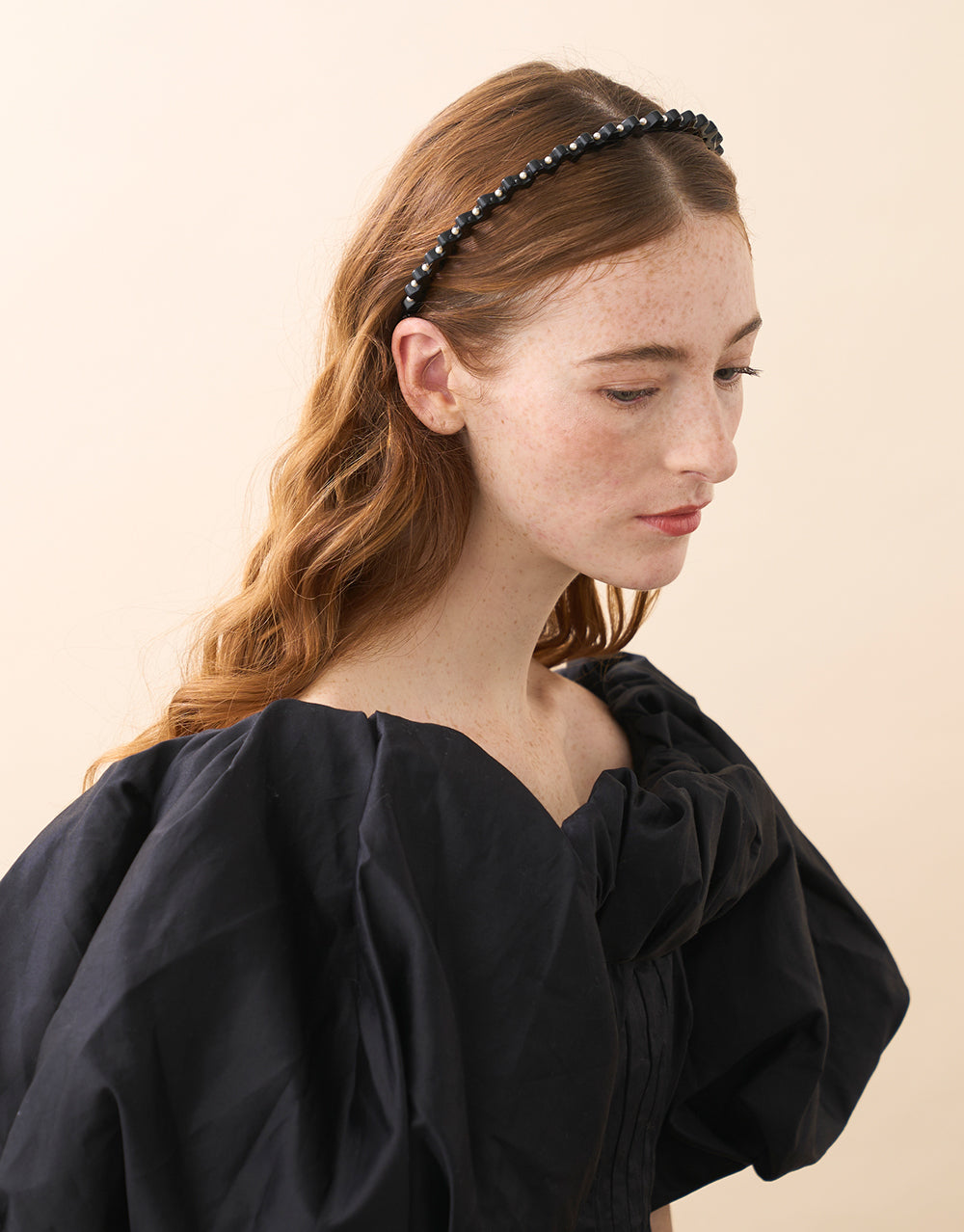 ALEXANDRE DE PARIS Couronnes Acetate and Pearls Wave Headband
