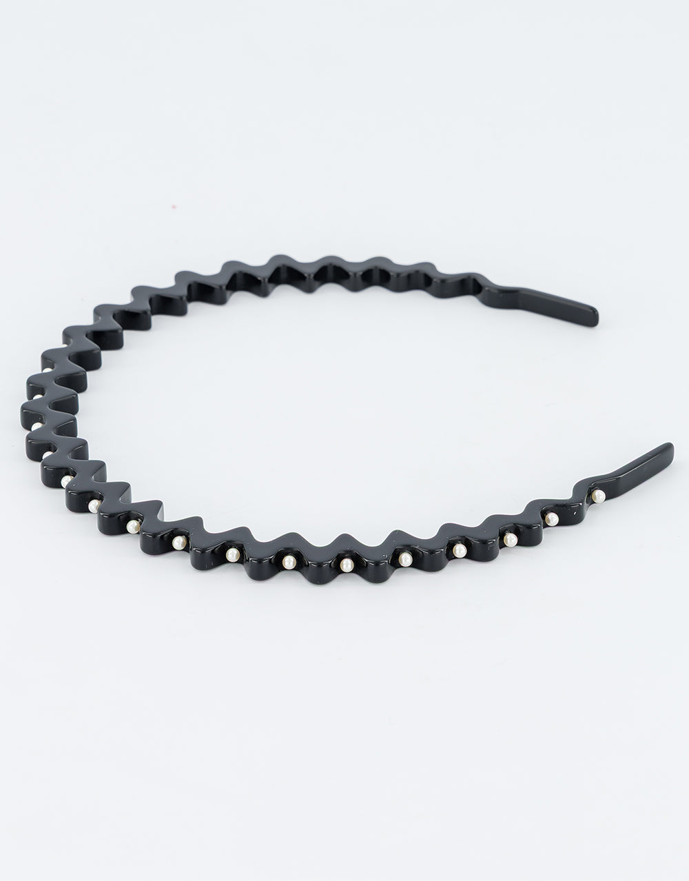 ALEXANDRE DE PARIS Couronnes Acetate and Pearls Wave Headband