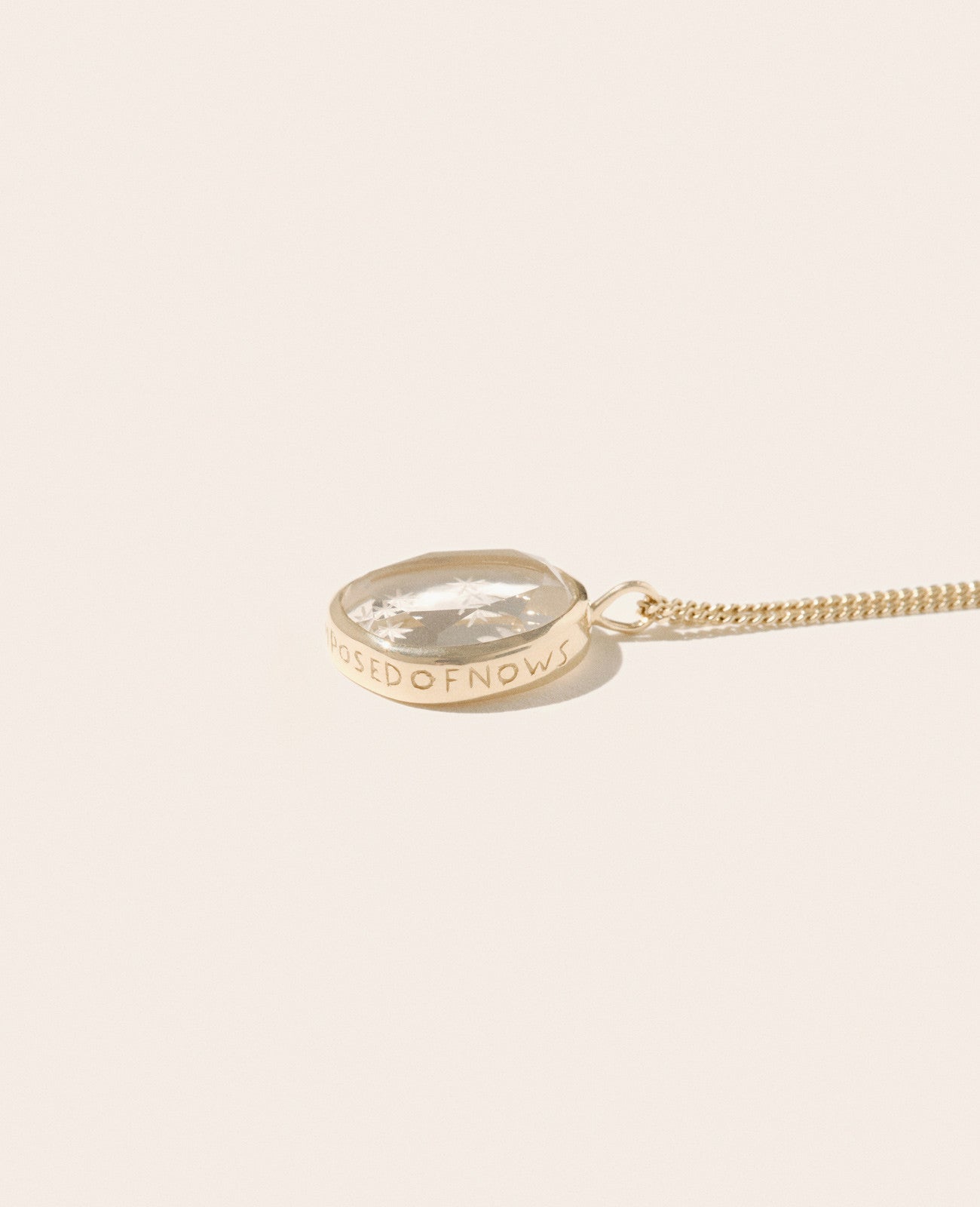 PASCALE MONVOISIN Alba Palm Gold and Rock Crystal Necklace
