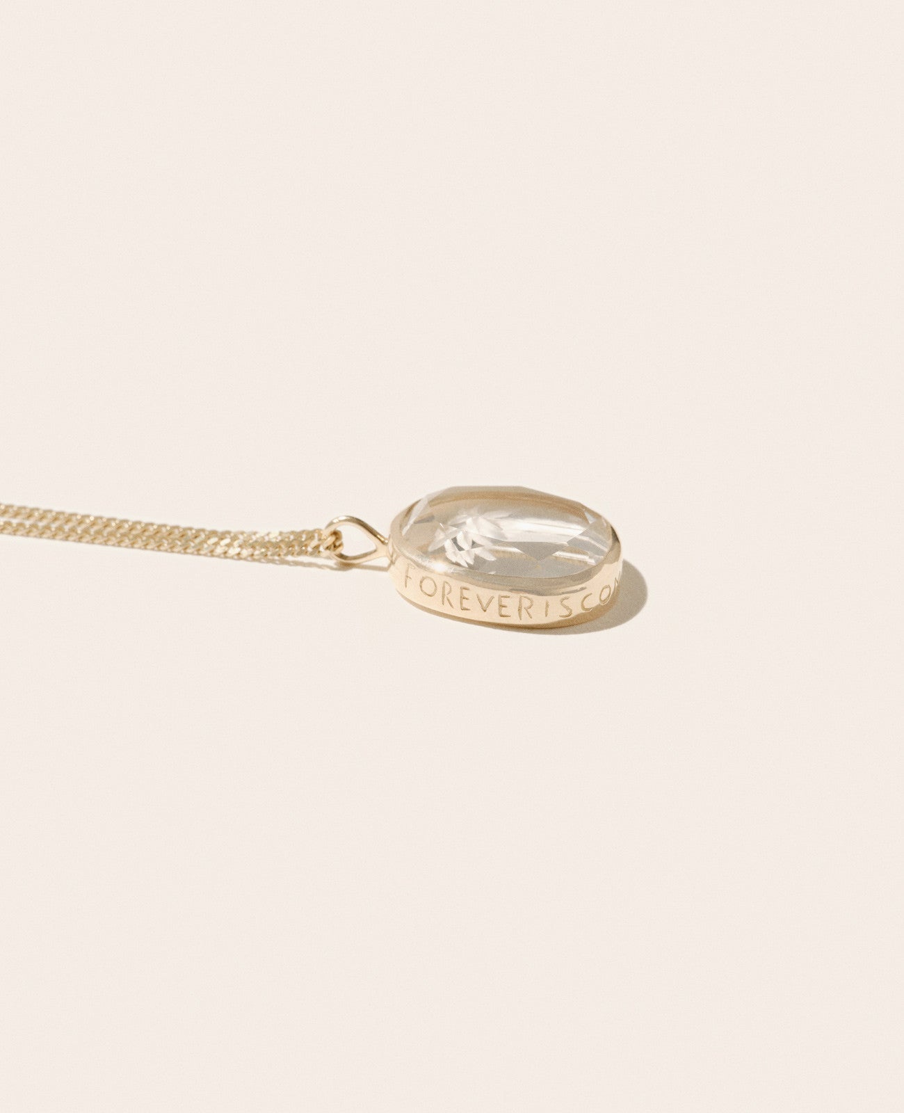 PASCALE MONVOISIN Alba Palm Gold and Rock Crystal Necklace