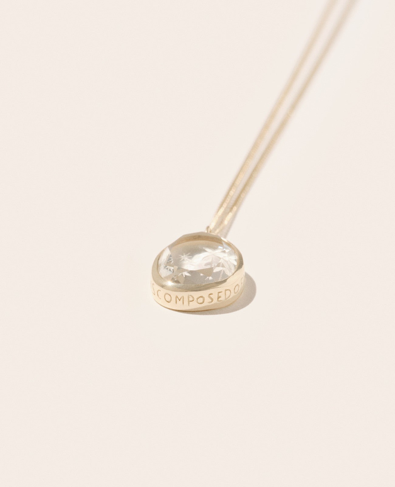 PASCALE MONVOISIN Alba Palm Gold and Rock Crystal Necklace