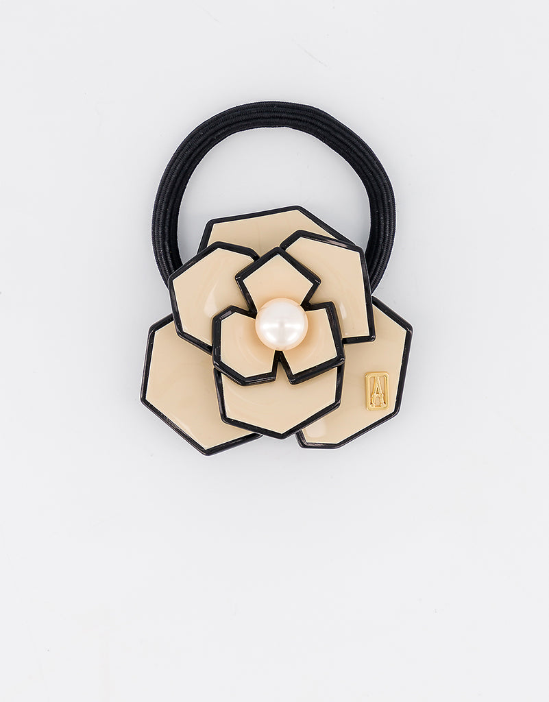 ALEXANDRE DE PARIS Admirable Camelia Hair Tie