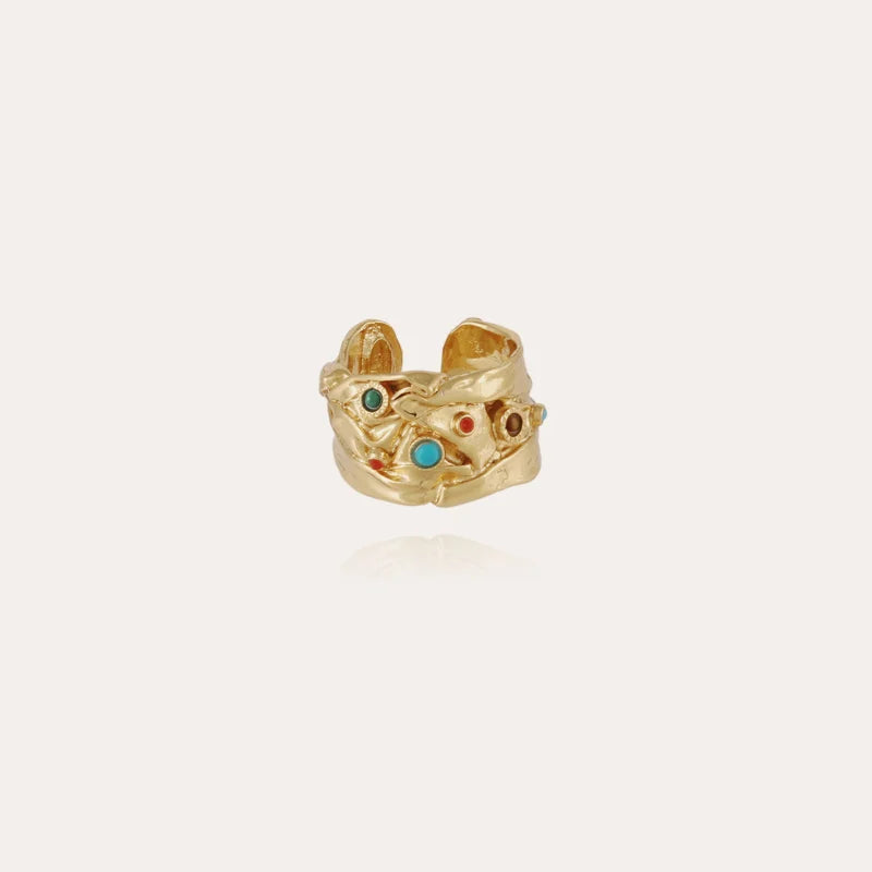 GAS BIJOUX Compression cabochons ring gold
