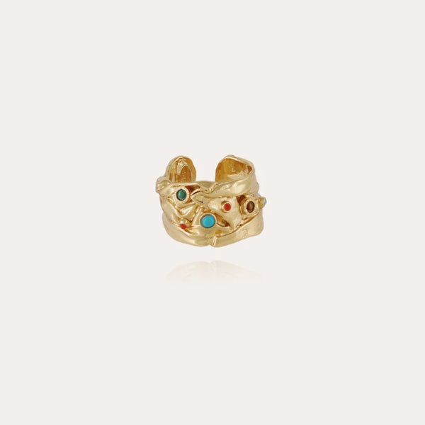 GAS BIJOUX Compression cabochons ring gold