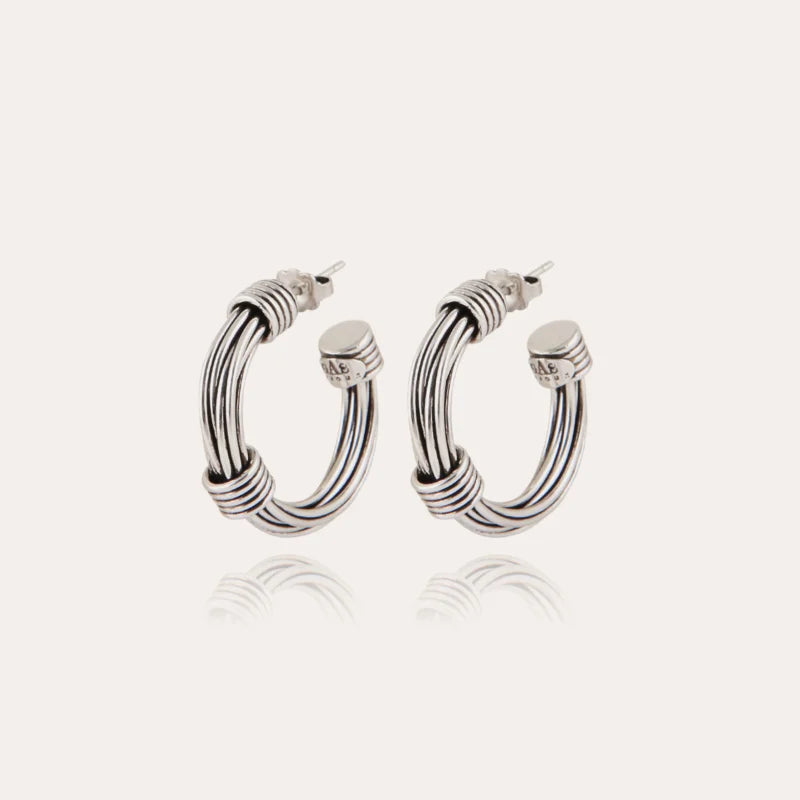 ガスビジュー Love hoop earrings mini silver