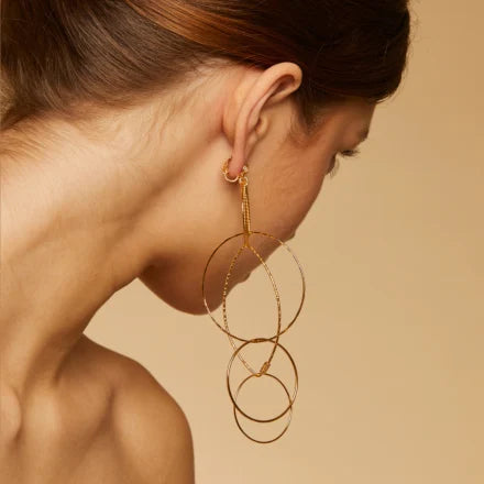 GAS BIJOUX Torsade Multi earrings gold