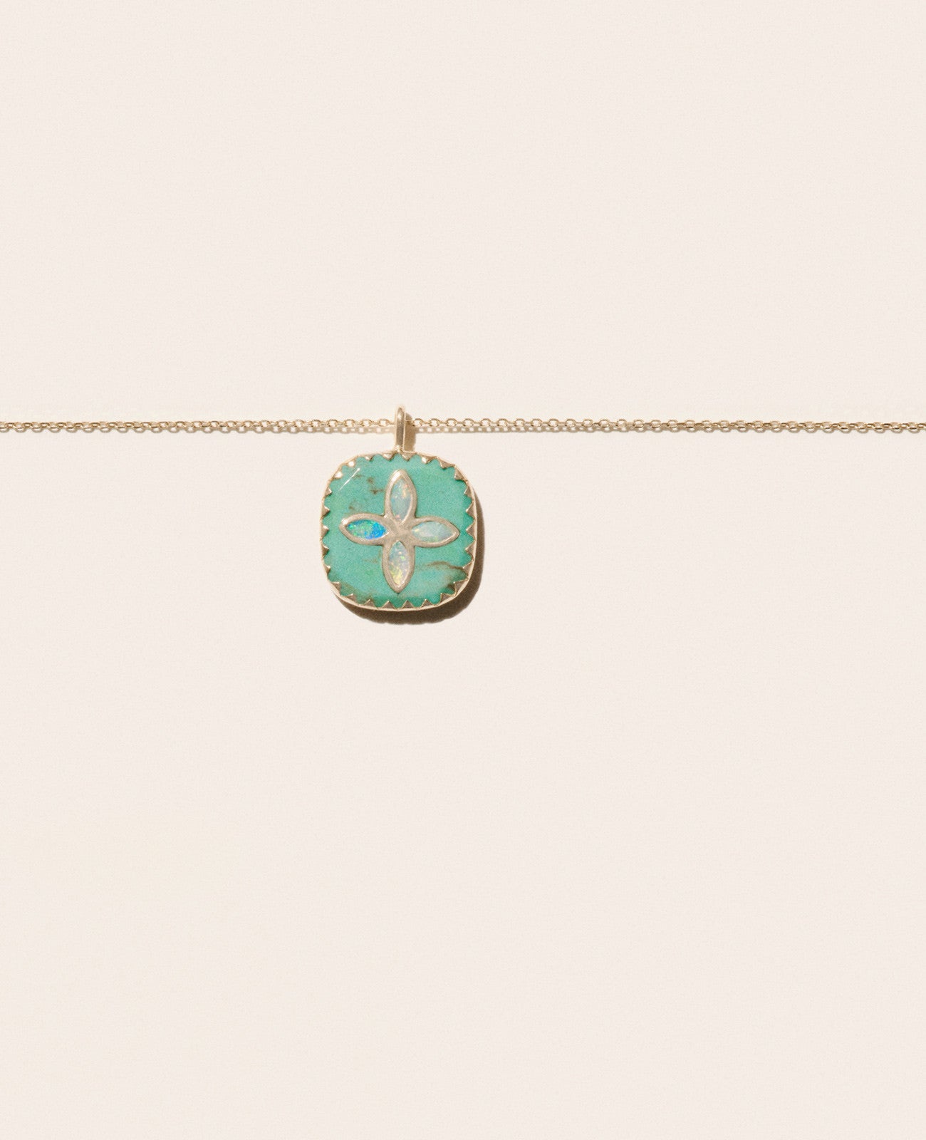 PASCALE MONVOISIN Bowie Turquoise and Opal Gold Necklace