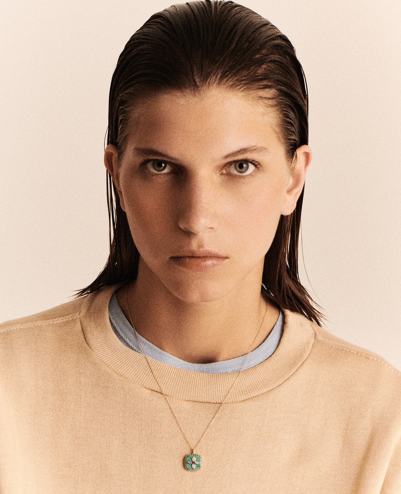 PASCALE MONVOISIN Bowie Turquoise and Opal Gold Necklace