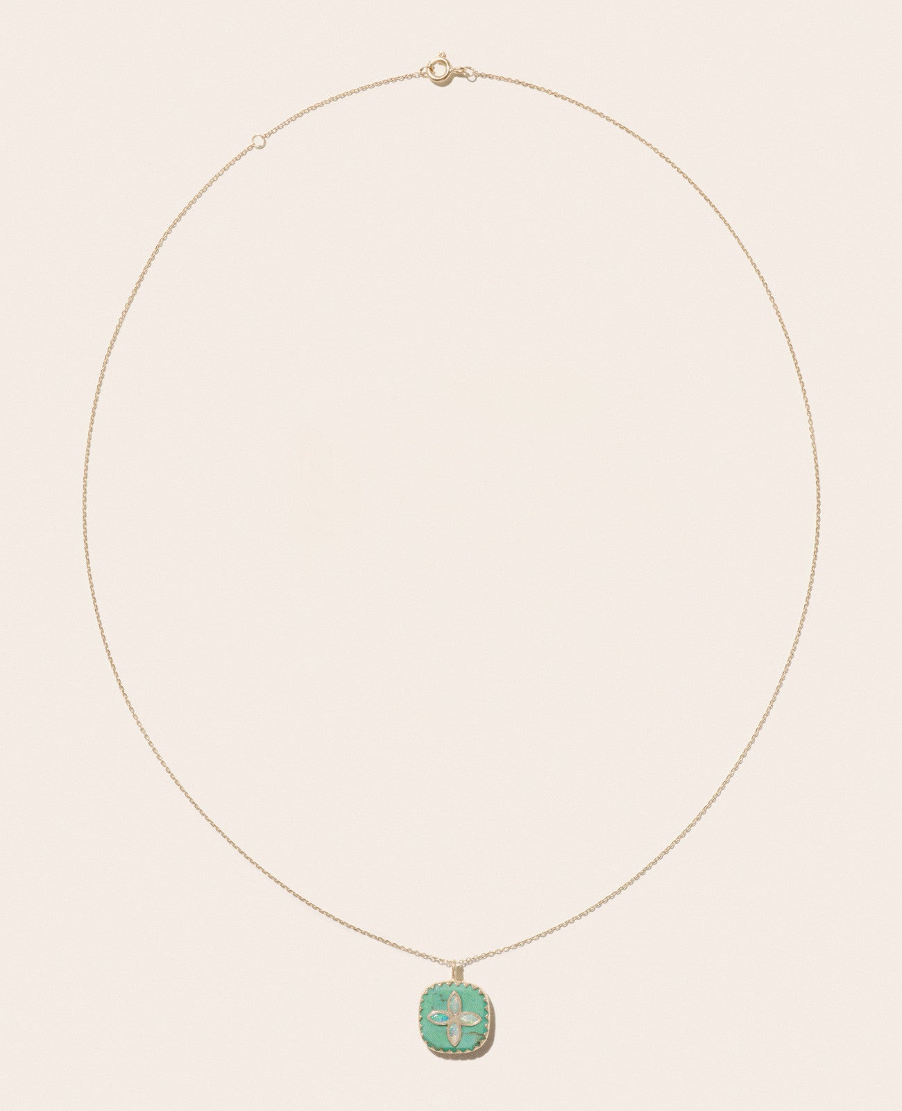 PASCALE MONVOISIN Bowie Turquoise and Opal Gold Necklace