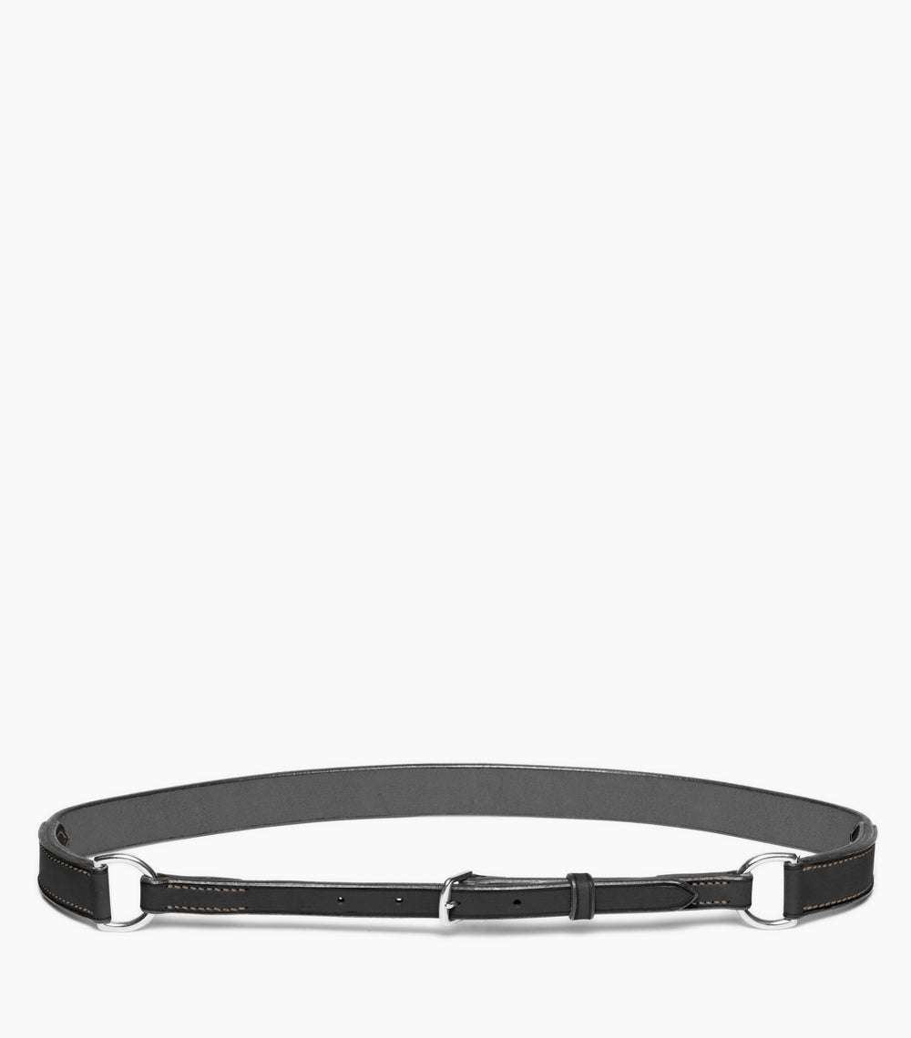 GUIBERT Breastplate collar belt vegetable leather Black color