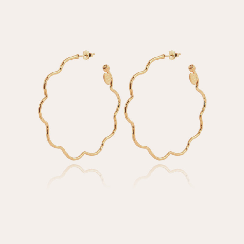 GAS BIJOUX Florette hoop earrings gold
