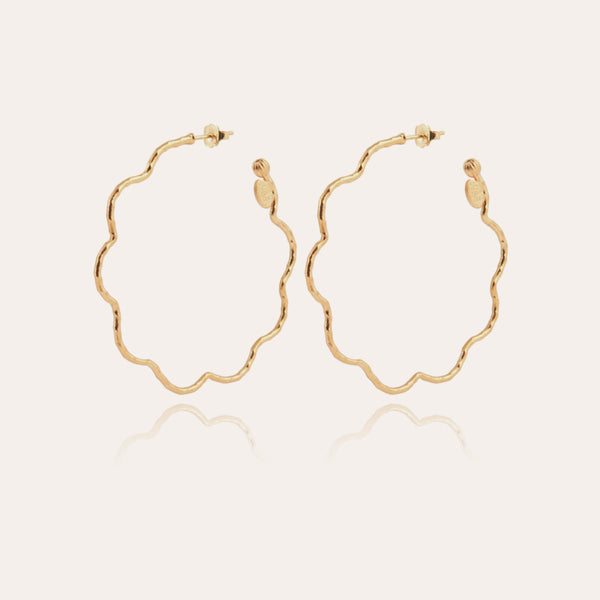 GAS BIJOUX Florette hoop earrings gold