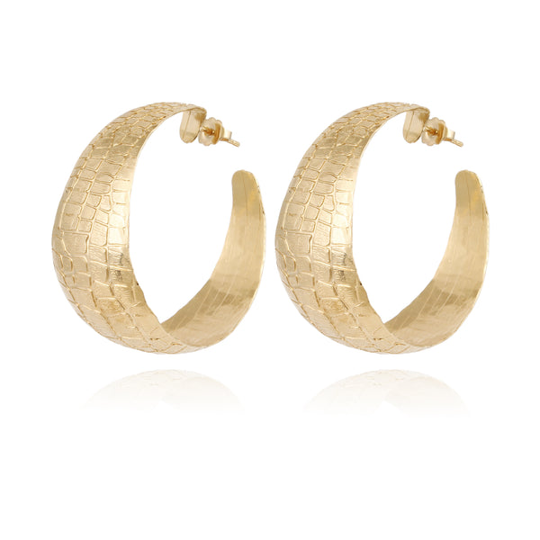 GAS BIJOUX Wild hoop earrings gold