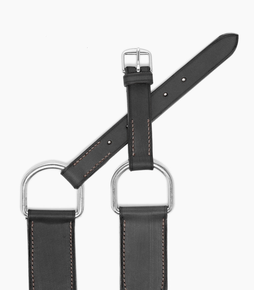 GUIBERT Full size Breastplate collar belt vegetable leather Black color