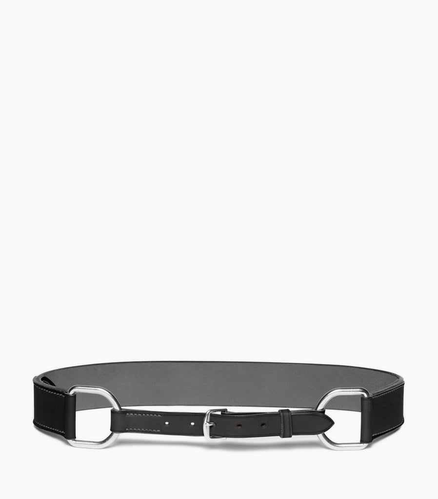 GUIBERT Full size Breastplate collar belt vegetable leather Black color