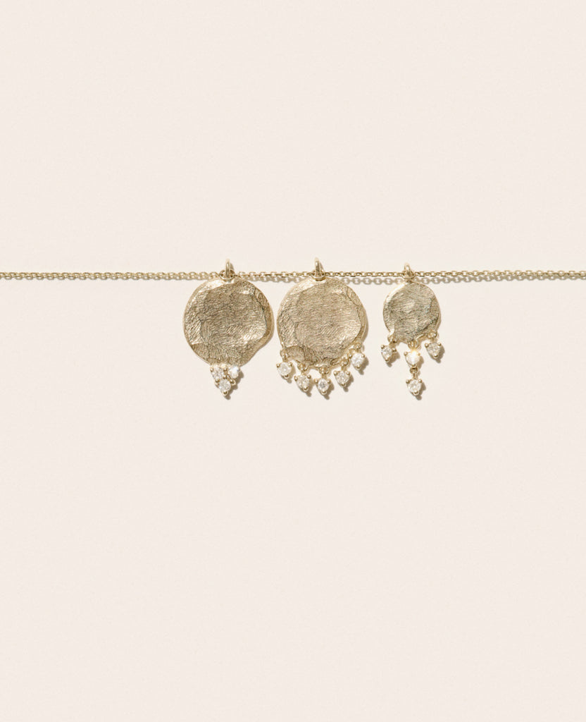 PASCALE MONVOISIN Gaby Triple Gold Leaf Necklace