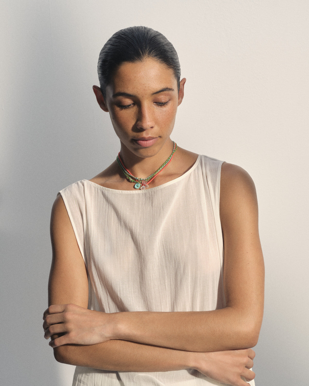 PASCALE MONVOISIN Holi Moonstone and Diamond Necklace