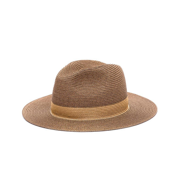 LASTELIER Portofino Tan trimmed straw hat