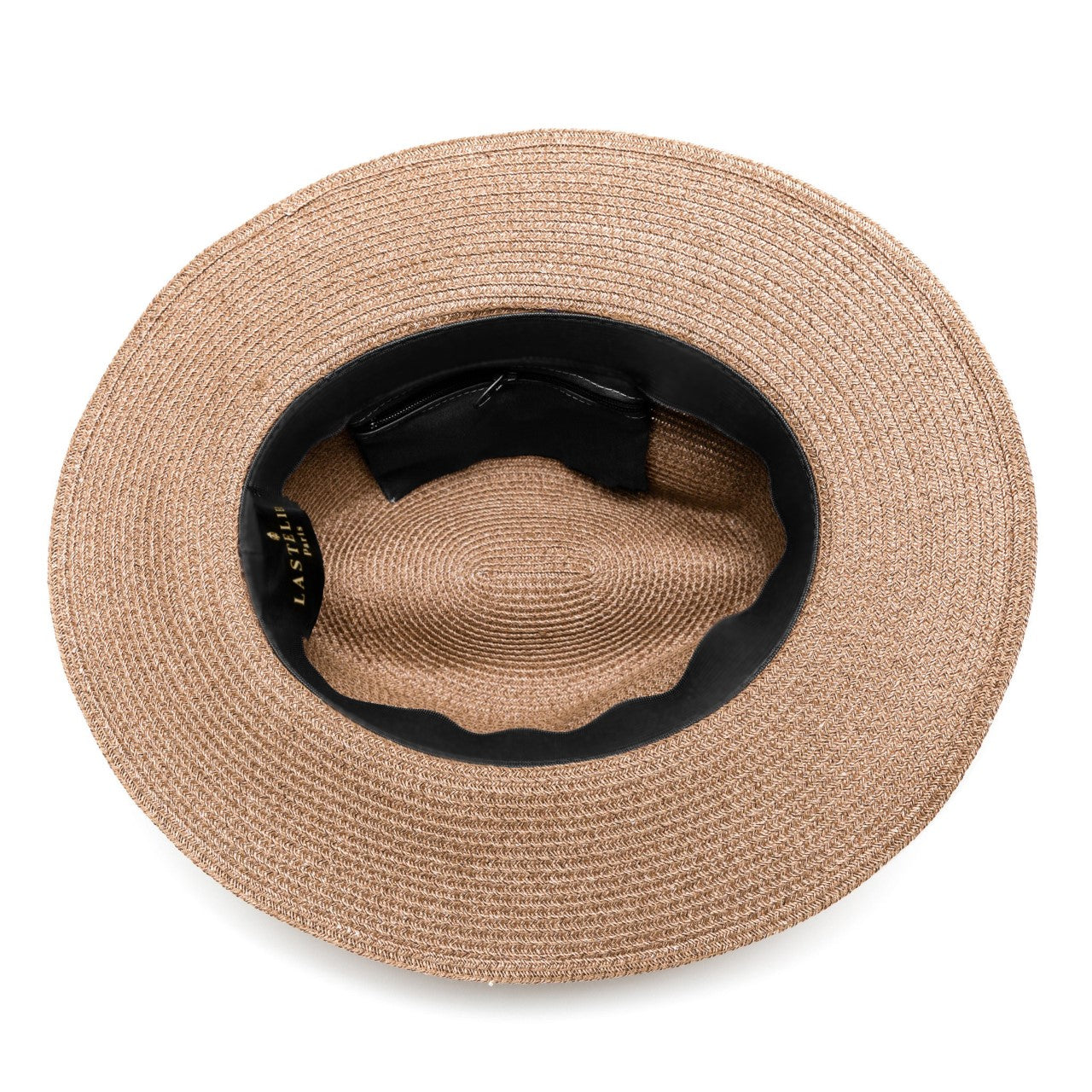 LASTELIER Portofino Tan trimmed straw hat