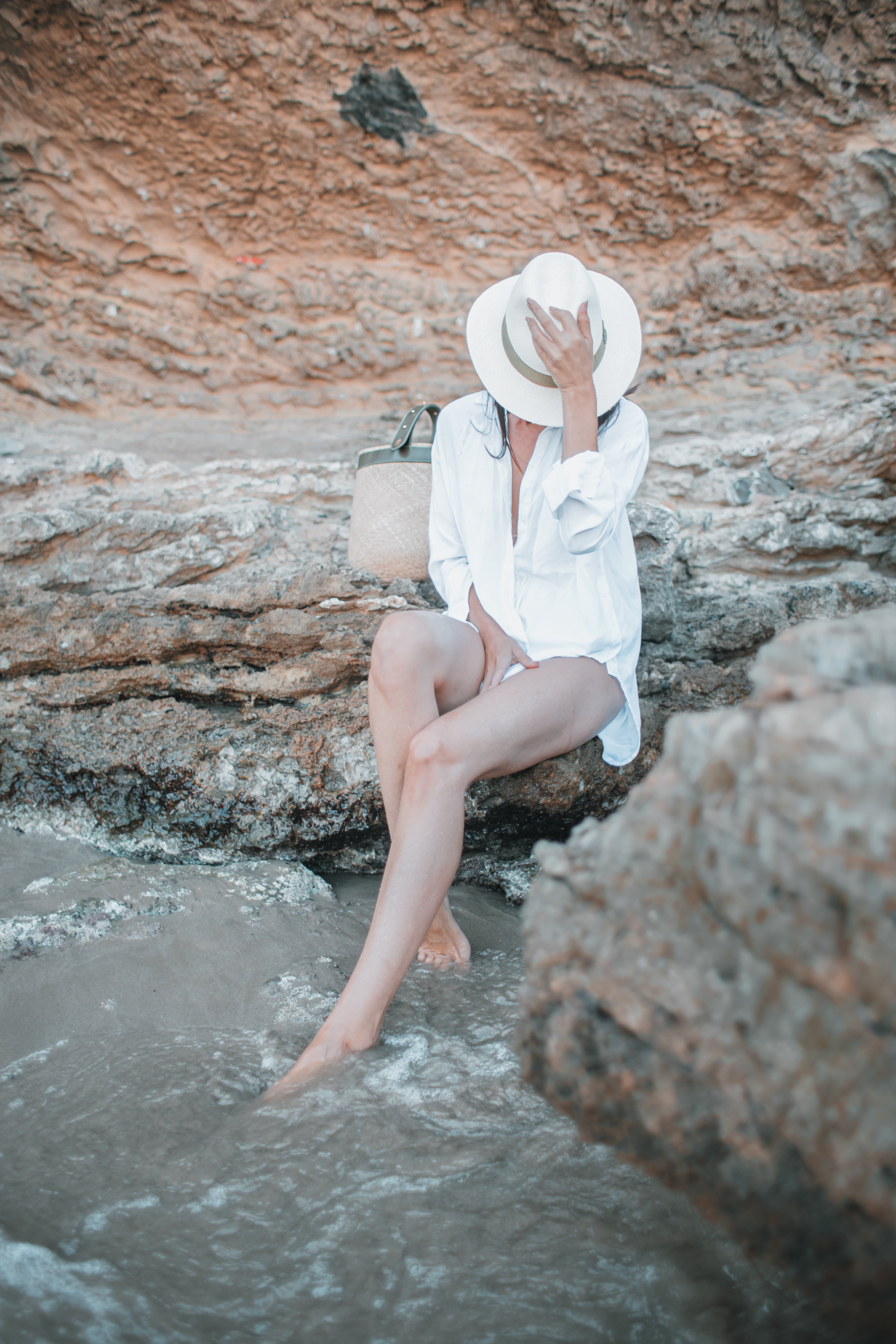 LASTELIER Panama army green straw hat