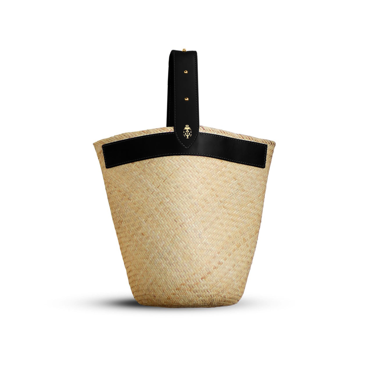 LASTELIER Borneo Leather and Straw Bag