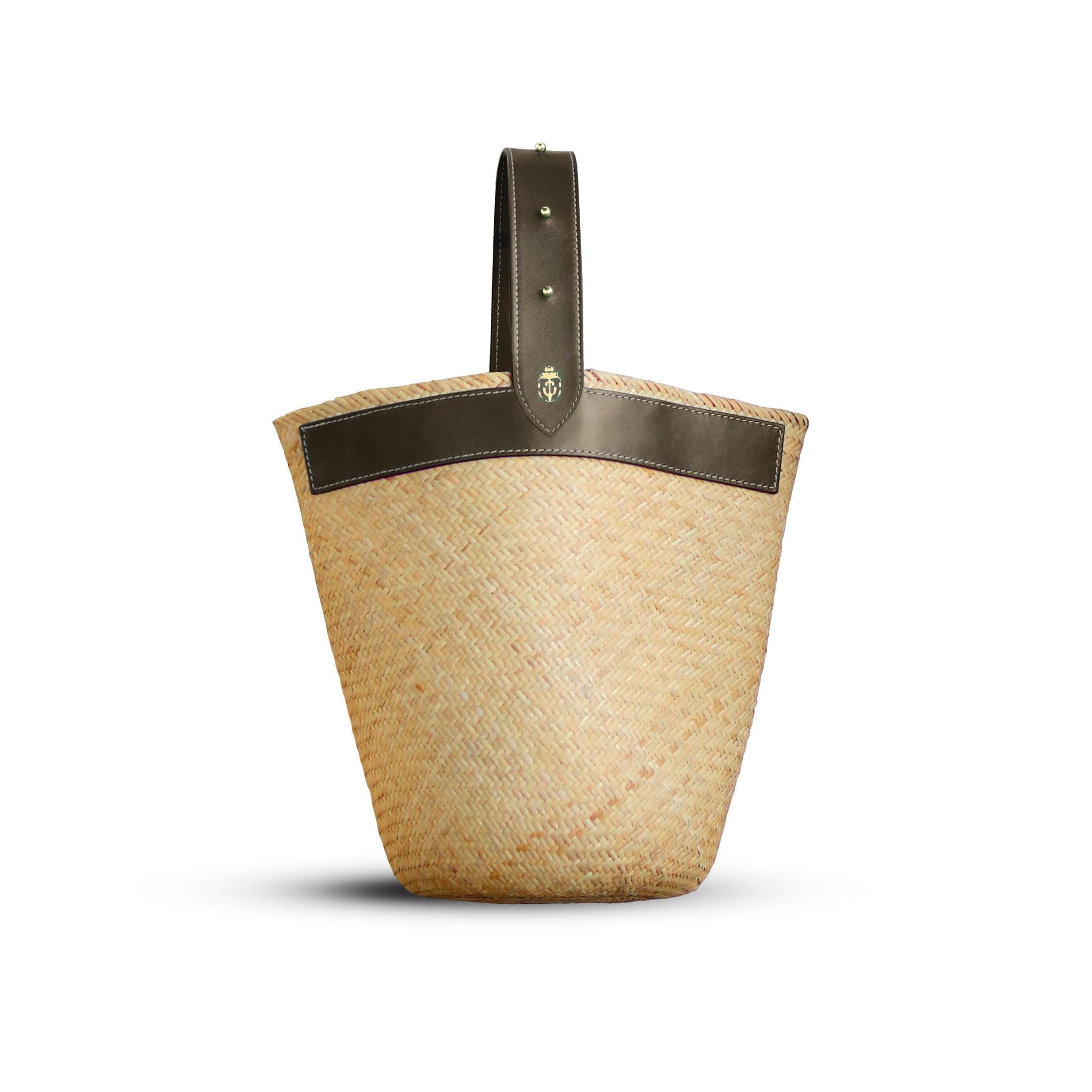 LASTELIER Borneo Leather and Straw Bag