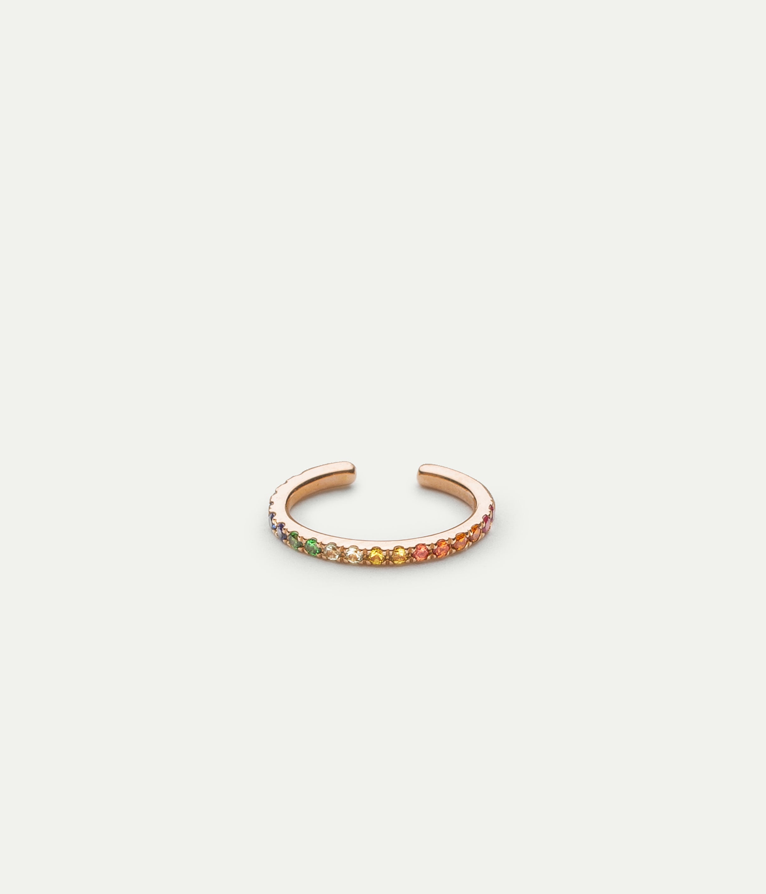 WE BY WHITE BIRD, Suzanne Rainbow Rose Gold Earcuff