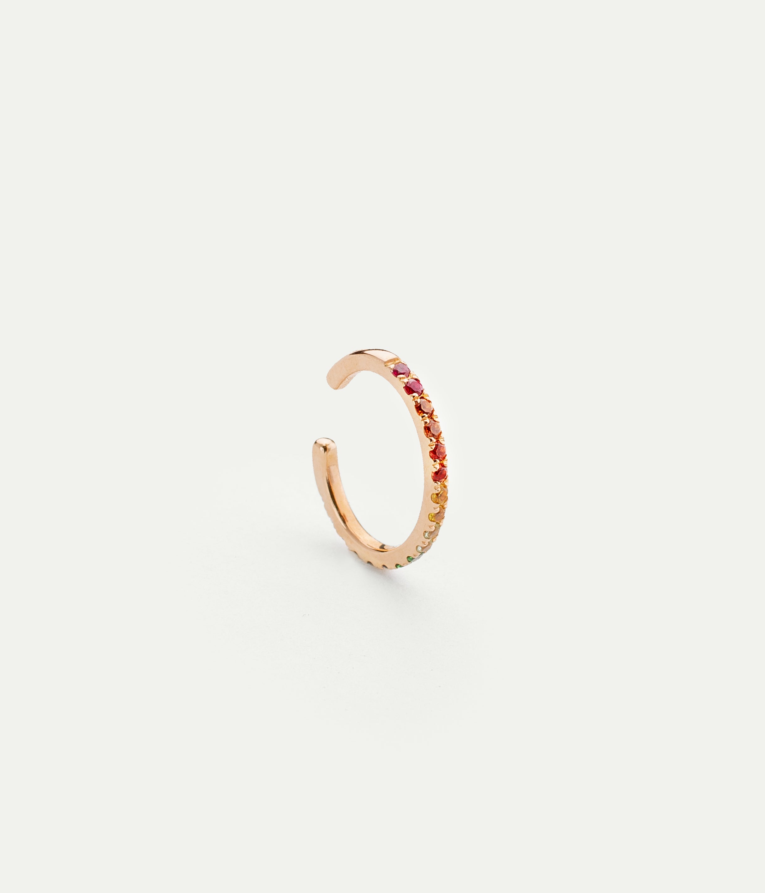 WE BY WHITE BIRD, Suzanne Rainbow Rose Gold Earcuff