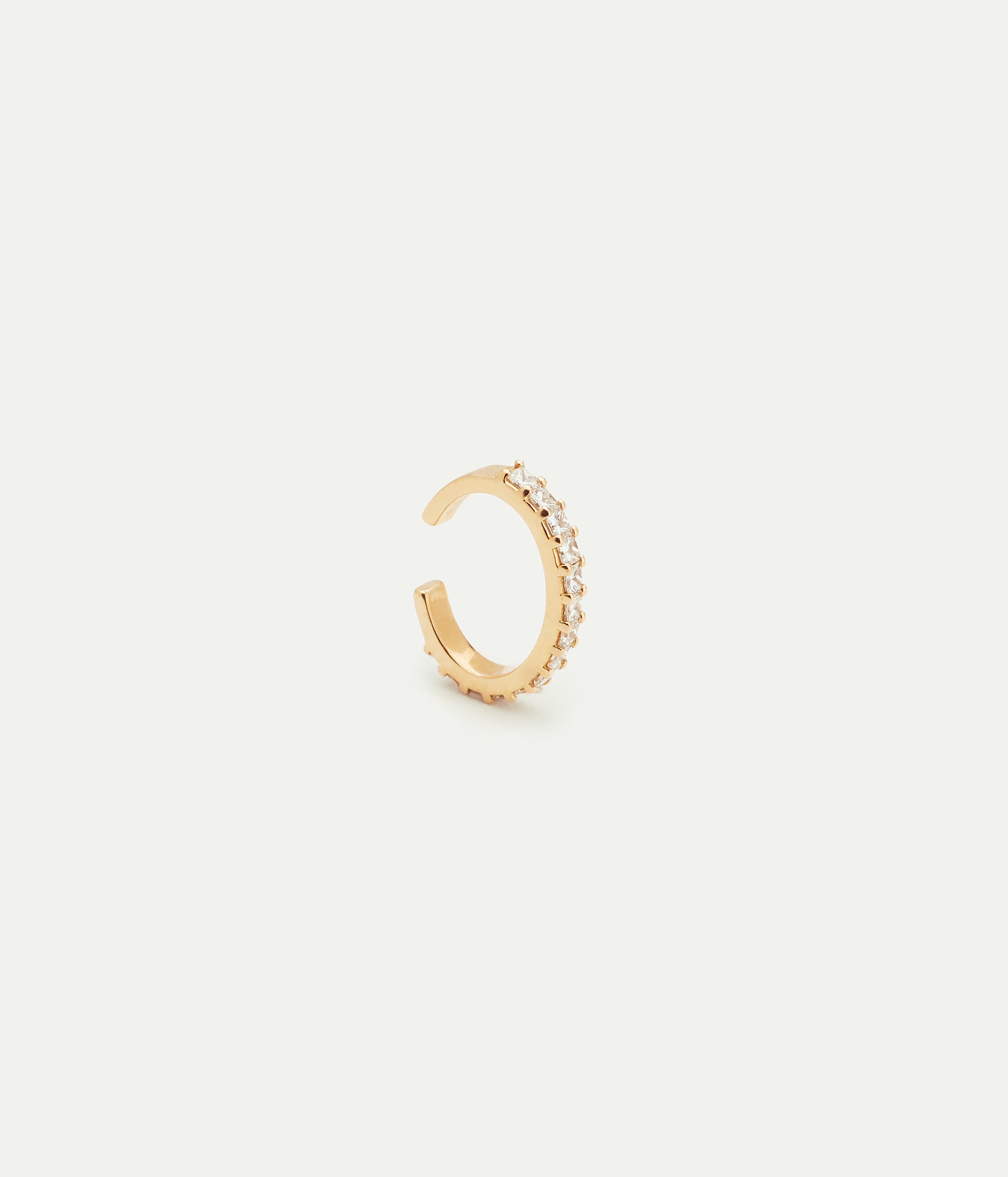 WE BY WHITE BIRD, Yellow Gold Princess Diamonds Earcuff