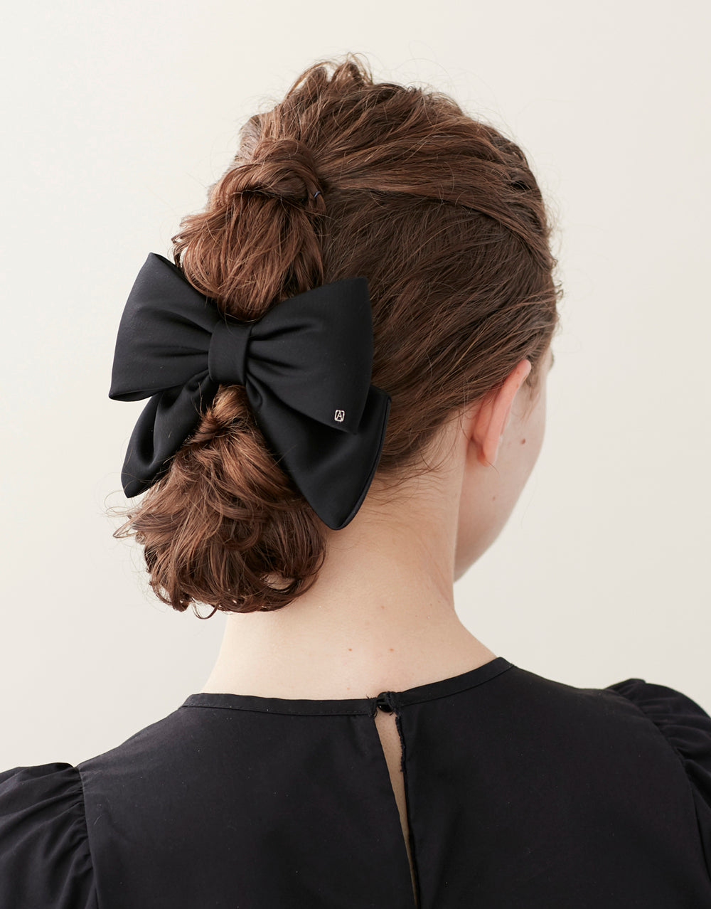 ALEXANDRE DE PARIS Perrine Silk Satin Bow Barrette