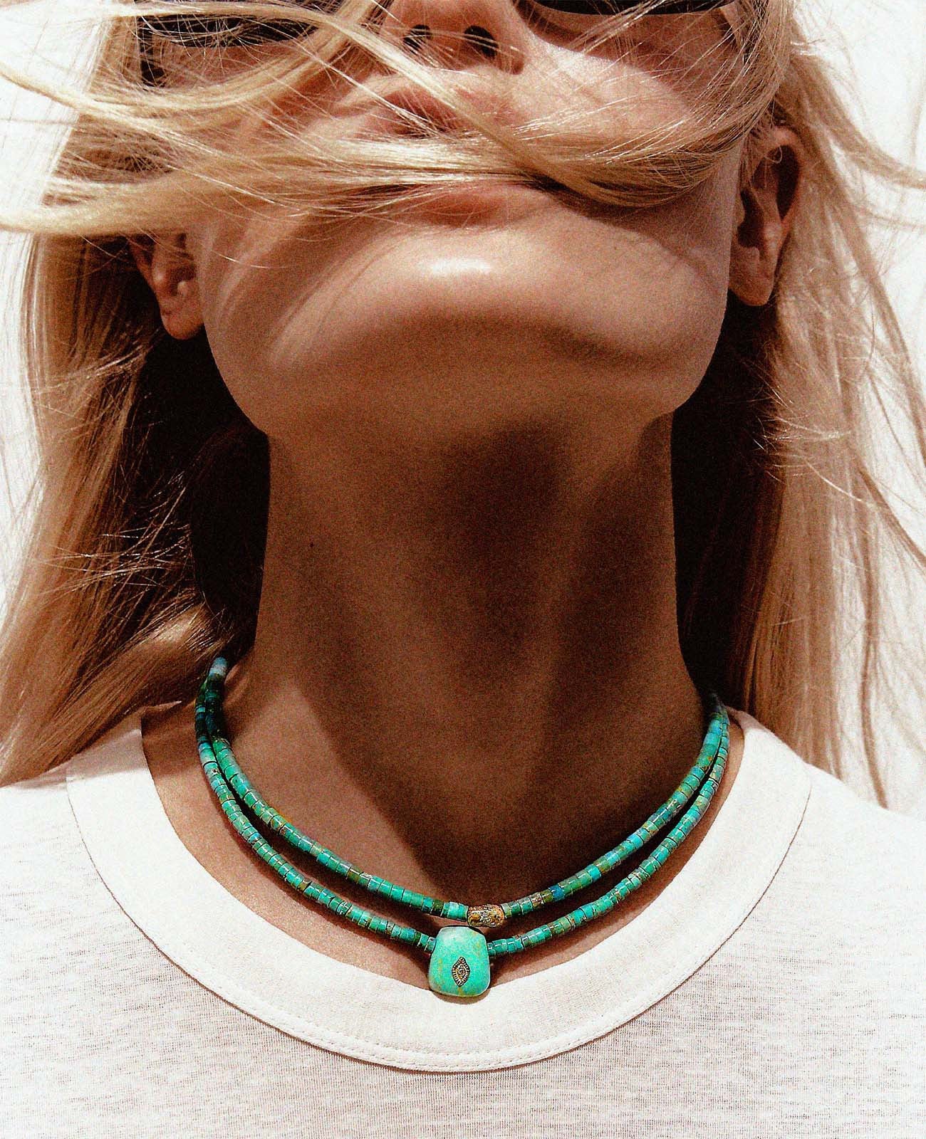 PASCALE MONVOISIN Necklace TAYLOR N°2 Turquoise and Diamond