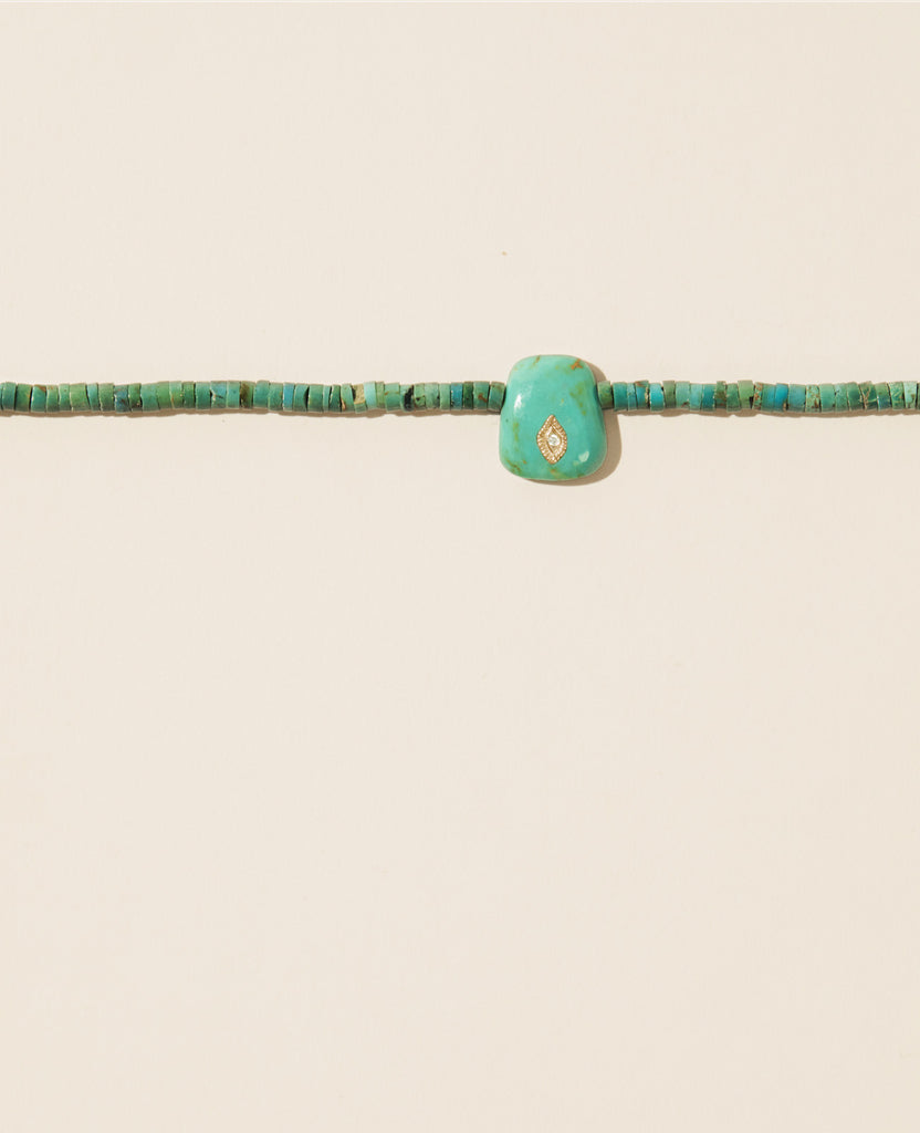 PASCALE MONVOISIN Necklace TAYLOR N°2 Turquoise and Diamond