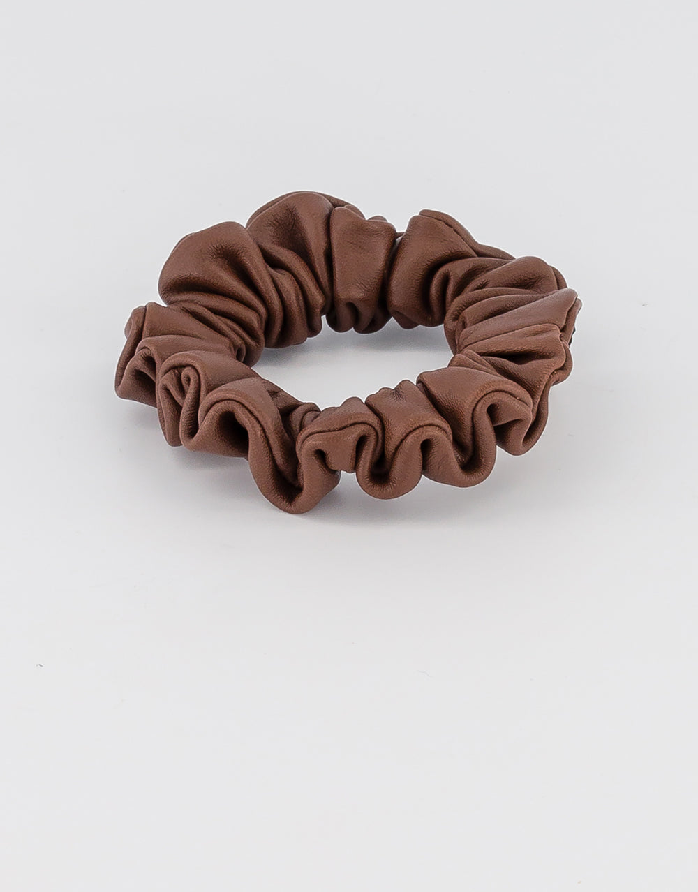 ALEXANDRE DE PARIS Jade Leather Scrunchie