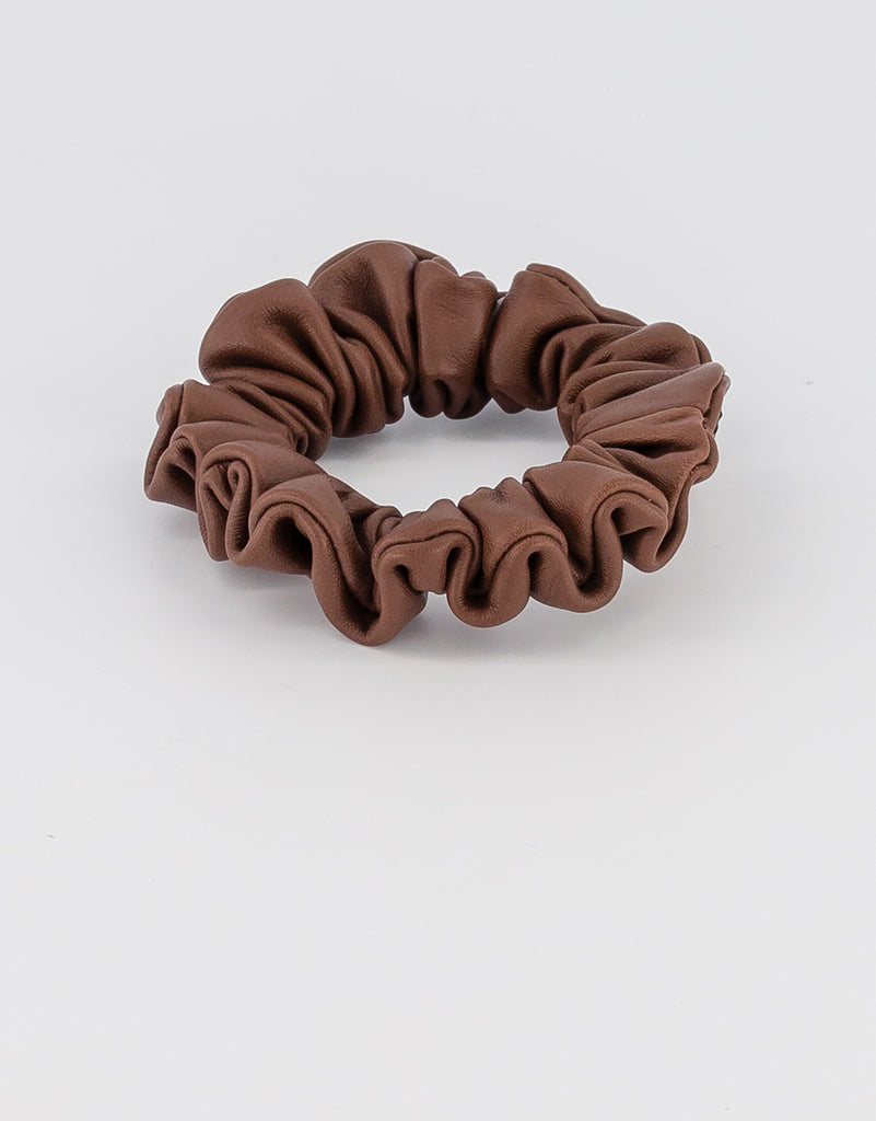 ALEXANDRE DE PARIS Jade Leather Scrunchie