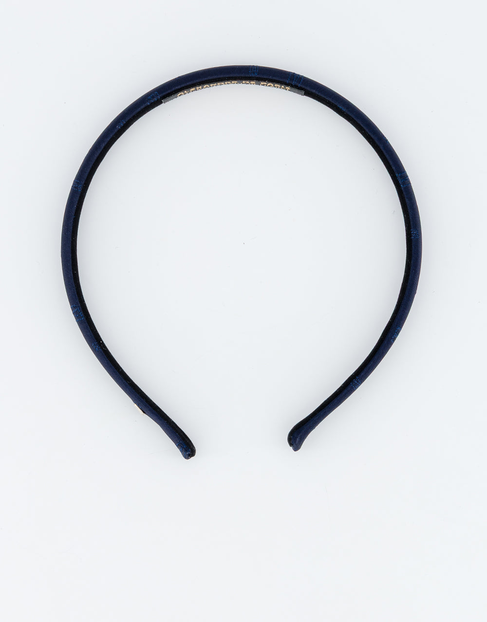 ALEXANDRE DE PARIS Thin Navy Silk Headband