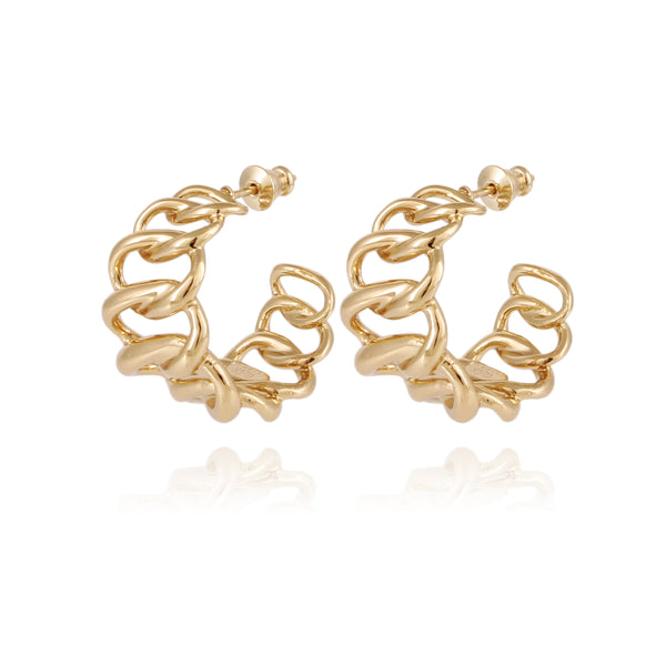 GAS BIJOUX Bronx hoop earrings gold
