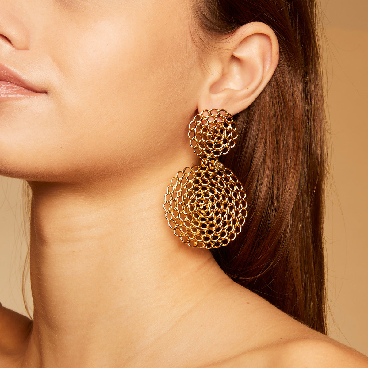 GAS BIJOUX Onde Gourmette earrings gold