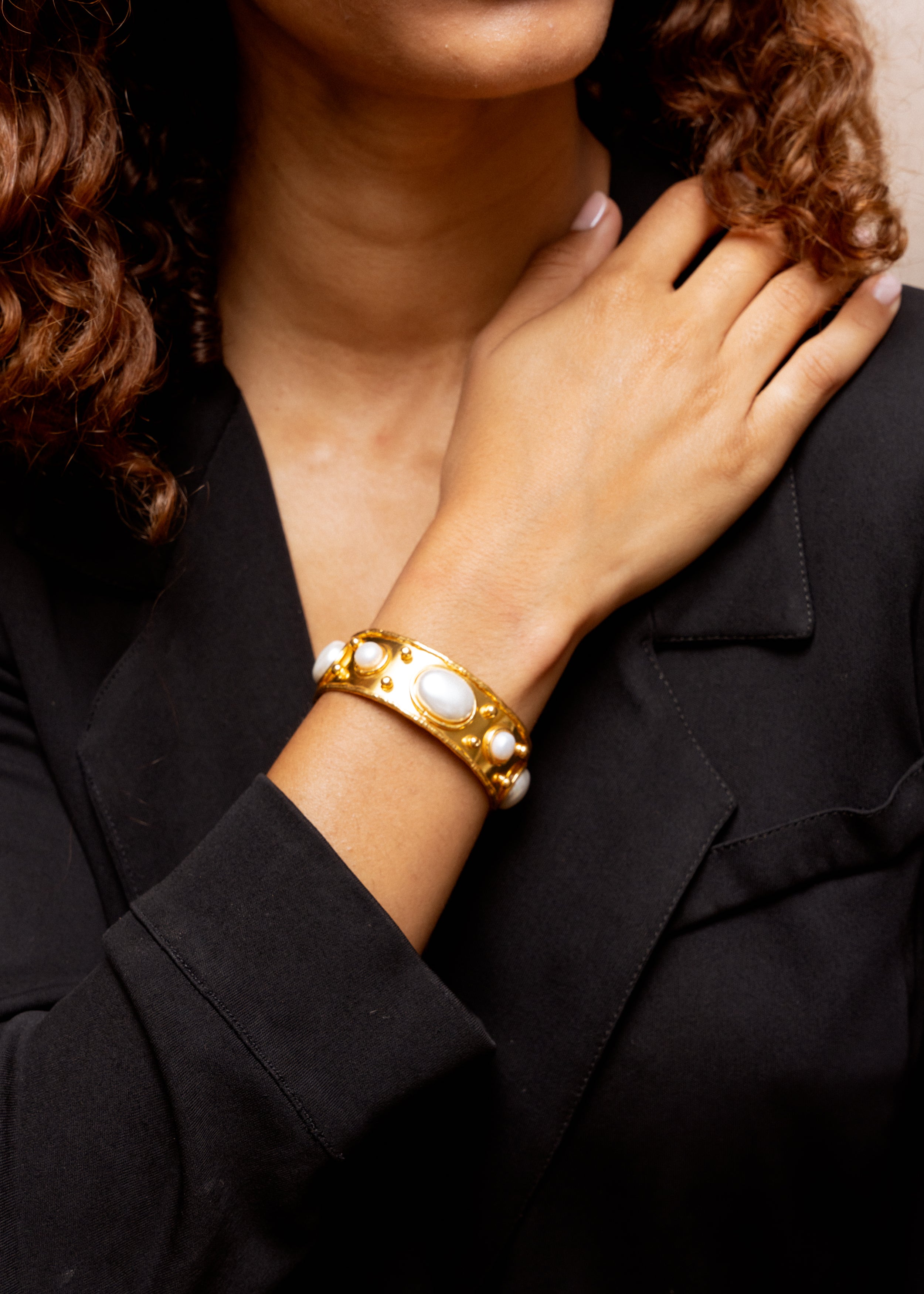 SYLVIA TOLEDANO Byzantin cuff with Pearls