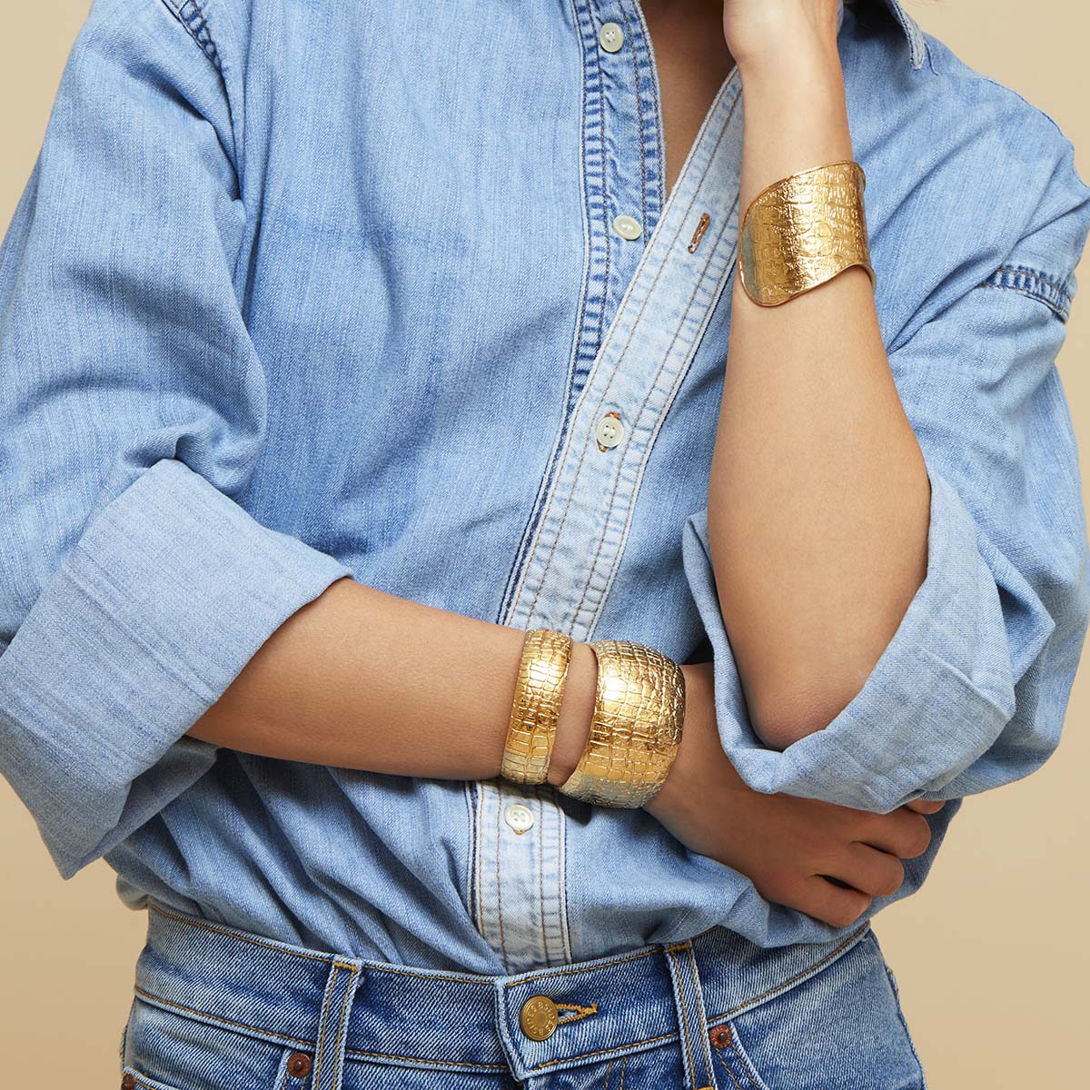 GAS BIJOUX Wild medium cuff bracelet